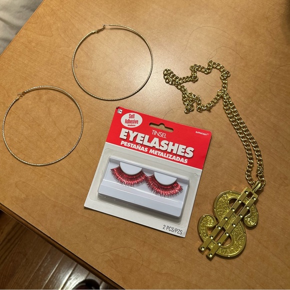 HOOKER CALL GIRL WOMENS size S/M Full Get Up Costume - Picture 7 of 8